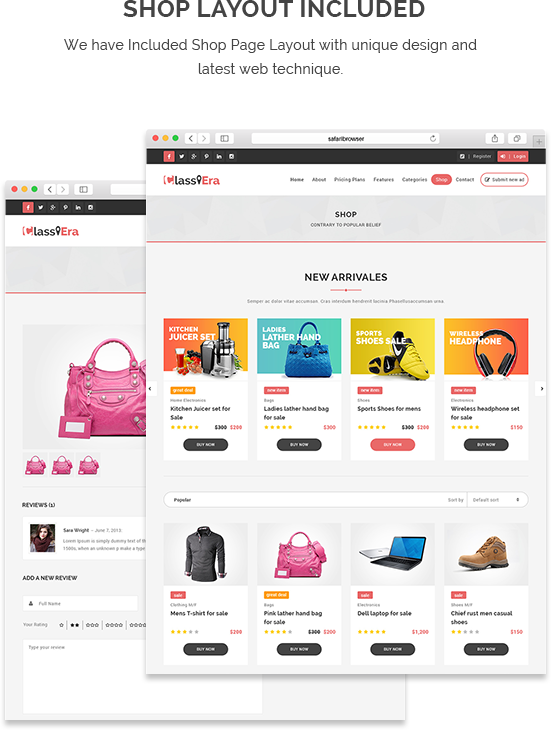 ClassiEra- Classified Ads PSD Template